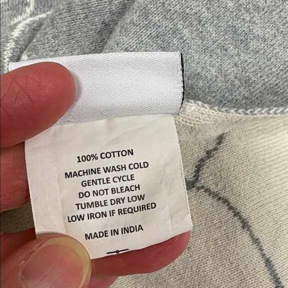 AJS living kids room knit grey reversible elephant receiving blanket - Picture 7 of 8